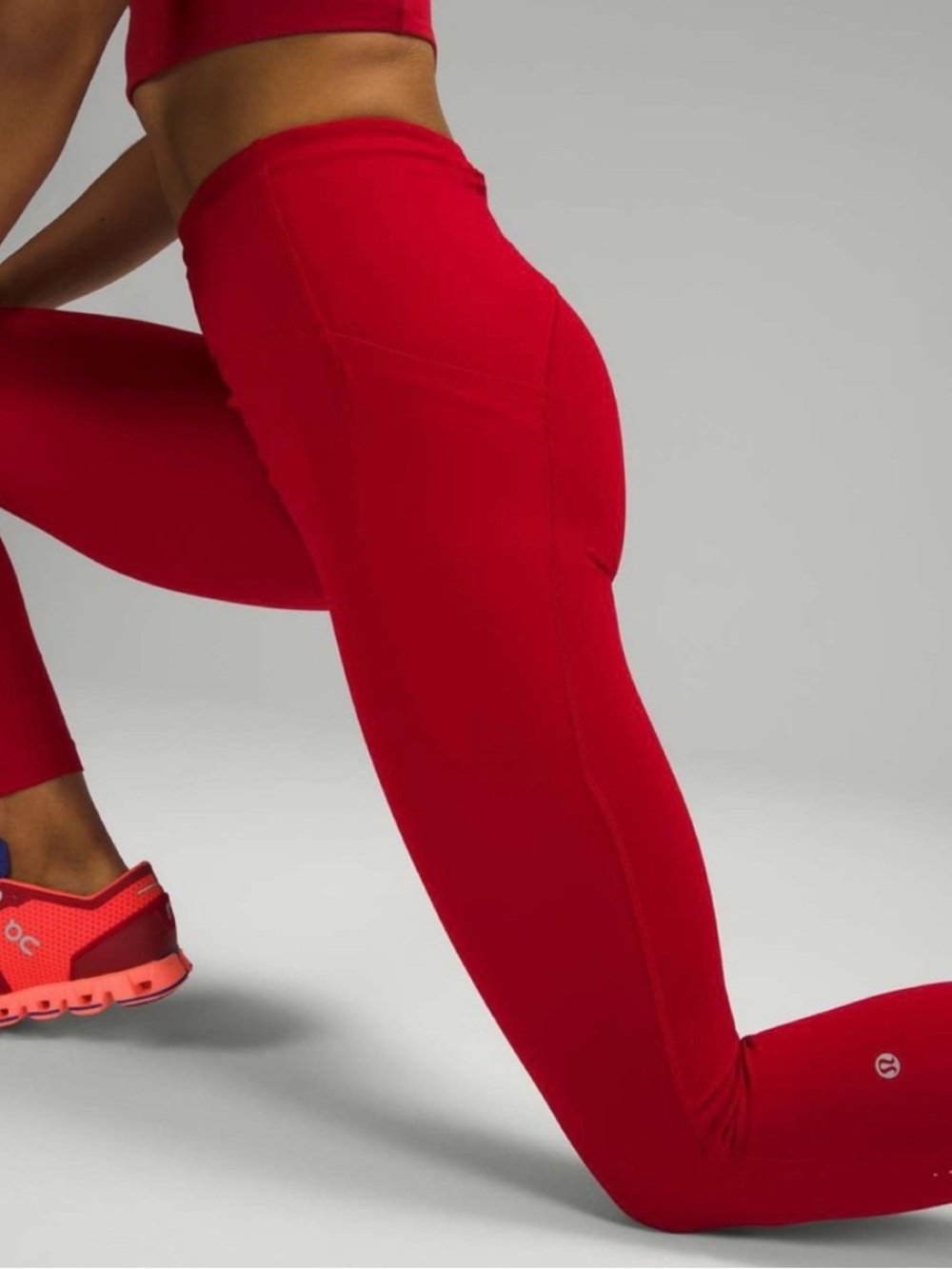 Lululemon Red Athletic Activewear Leggings Pants